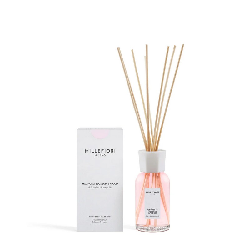 Diffusore di fragranza con bastoncini Millefiori da 500 ml “Magnolia blossom & wood”